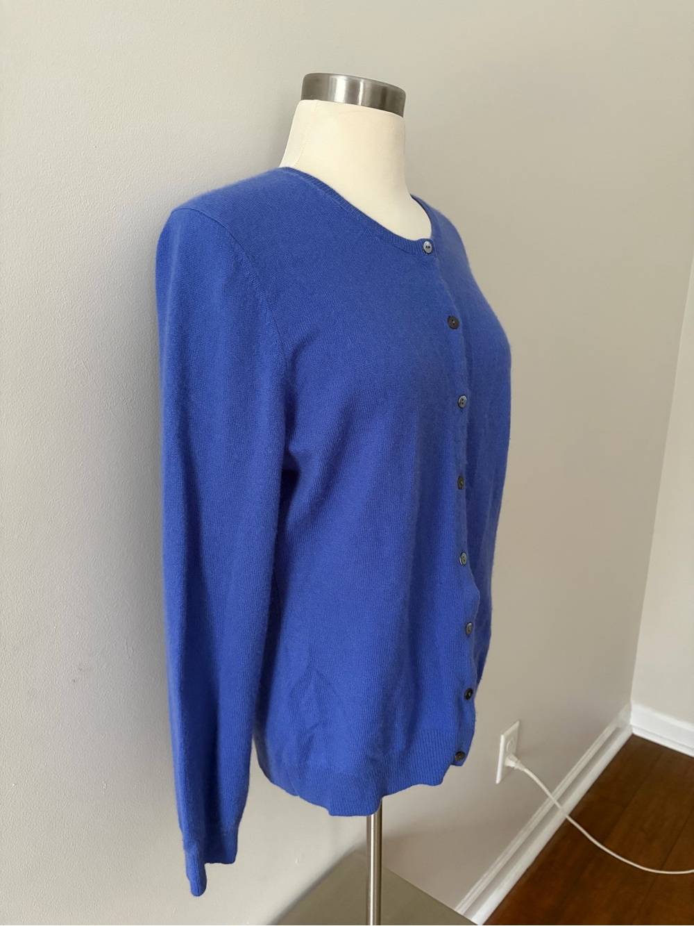 Peck & Peck Cornflower Blue Button-Front Cardigan XL Quiet Luxury - Picture 3 of 7